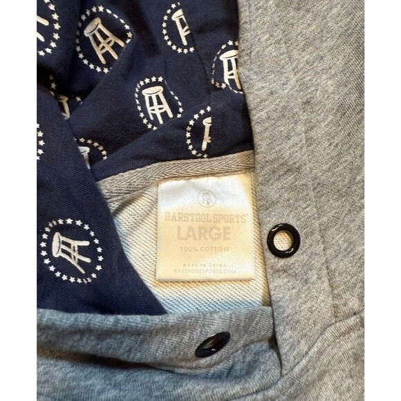 Barstool Sports Mens Size Large Hoodie Pullover Embroidered Spell Out Portnoy - Picture 2 of 7